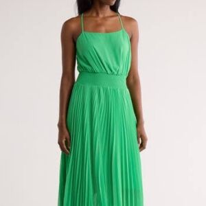 Halogen Cross Back Pleated Dress - New w/o Tags